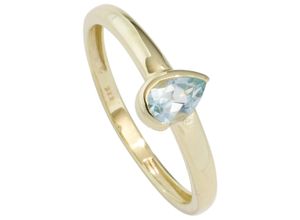 4061861039963 - Goldring JOBO Fingerringe Gr 50 Gelbgold 333 goldfarben (gelbgold 333) Damen Fingerringe 333 Gold mit Blautopas