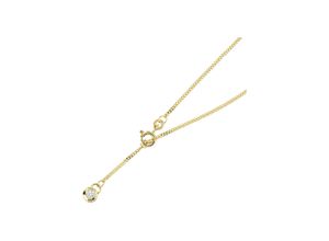 4061861046152 - Fußkette JOBO Fußkettchen Gr Gelbgold 333 goldfarben (gelbgold 333 weiß) Damen Fußkettchen 333 Gold mit 2 Zirkonia 25 cm