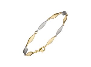 4061861046374 - Goldarmband JOBO Armbänder Gr Gelbgold 585-Weißgold 585 gelb (gelbgold 585) Damen Armbänder Gold 585 bicolor