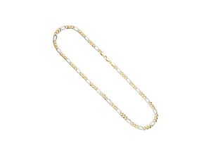 4061861046459 - Goldkette JOBO Halsketten Gr Gelbgold 333-Weißgold 333 Länge 50 cm goldfarben (gelbgold 333) Damen Goldketten Figarokette 333 Gold bicolor 50 cm