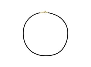 4061861047593 - Kette ohne Anhänger JOBO Halsketten Gr Gelbgold 333-Kautschuk Länge 45 cm goldfarben (gelbgold 333) Damen Ketten ohne Anhänger Kautschuk und 333 Gold 45 cm 3 mm