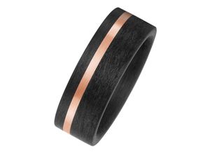 4061861050371 - Fingerring JOBO Fingerringe Gr 58 Roségold 585-Carbon rosegold (roségold 585) Damen Fingerringe Carbon und 585 Roségold matt Partnerring bicolor