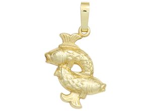 4061861054560 - Sternzeichen-Anhänger JOBO Sternzeichen Fische Schmuckanhänger Gr Gelbgold 333 goldfarben (gelbgold 333) Damen Anhänger 333 Gold