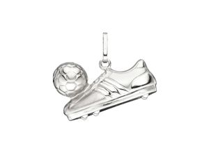 4061861055833 - Ketten-Anhänger JOBO Anhänger Fußballschuh mit Ball Schmuckanhänger Gr Silber 925 (Sterlingsilber) silberfarben (silber 925) Damen 925 Silber