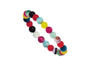 4061861056199 - Armband JOBO Armbänder Gr Materialmix bunt (mehrfarbig) Damen mit Achat 14 cm