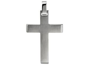 4061861057905 - Kreuz-Anhänger JOBO Anhänger Kreuz Schmuckanhänger Gr Edelstahl silberfarben (edelstahlfarben) Damen Edelstahl