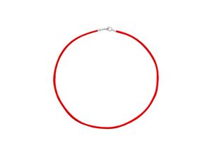 4061861077187 - Kette ohne Anhänger JOBO Halsketten Gr Silber 925 (Sterlingsilber) Länge 42 cm silberfarben (silber 925) Damen Seidenkette rot 42 cm 28 mm