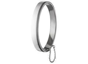 4061861077644 - Armreif JOBO Armbänder Gr Silber 925 (Sterlingsilber) silberfarben (silber 925) Herren Armbänder Silber oval 925 mit schwarzem Streifen