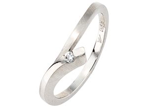 4061861083928 - Solitärring JOBO Fingerringe Gr 52 SI = kleine Einschlüsse Platin 950-Diamanten grau (platin 950) Damen Solitär Ringe 950 Platin mit Diamant 003 ct