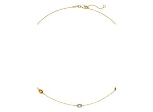 4061861086264 - Collier JOBO Halsketten Gr Gelbgold 585 Länge 45 cm gelb (gelbgold 585) Damen Colliers 585 Gold mit Amethyst Blautopas Citrin