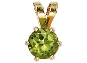 4061861086820 - Ketten-Anhänger JOBO Anhänger mit Peridot Schmuckanhänger Gr Gelbgold 585 gelb (gelbgold 585) Damen Anhänger 585 Gold