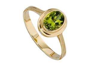 4061861086851 - Goldring JOBO Fingerringe Gr 52 Gelbgold 585 gelb (gelbgold 585) Damen Fingerringe 585 Gold mit Peridot