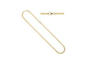 4061861090025 - Goldkette JOBO Halsketten Gr Gelbgold 333 Länge 50 cm goldfarben (gelbgold 333) Damen Goldketten Ankerkette 333 Gold diamantiert 50 cm 3 mm