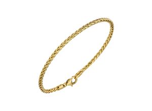 4061861090209 - Goldarmband JOBO Armbänder Gr Gelbgold 585 gelb (gelbgold 585) Damen Armbänder Gold Zopfarmband 585 19 cm