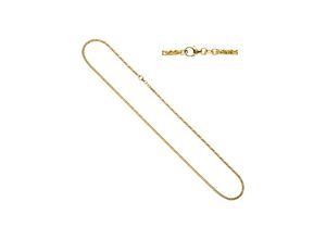 4061861090216 - Goldkette JOBO Halsketten Gr Gelbgold 585-Weißgold 585 Länge 45 cm gelb (gelbgold 585) Damen Goldketten Zopfkette 585 Gold bicolor 45 cm 19 mm