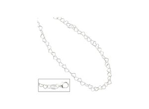 4061861092647 - Collier JOBO Herzchen Halsketten Gr Silber 925 (Sterlingsilber) Länge 35 cm silberfarben (silber 925) Damen 925 Silber 35 cm