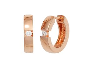 4061861099387 - Paar Creolen JOBO Ohrringe Gr Silber 925 (Sterlingsilber) rosegold (roségoldfarben) Damen Creolen rund 925 Silber roségold vergoldet mit Zirkonia