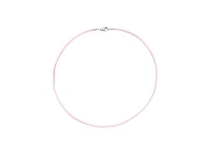 4061861103947 - Kette ohne Anhänger JOBO Halsketten Gr Silber 925 (Sterlingsilber) Länge 42 cm silberfarben (silber 925) Damen Seidenkette rosa 42 cm