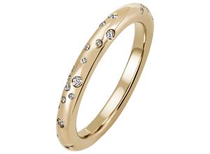 4061861114882 - Diamantring JOBO Fingerringe Gr 56 SI = kleine Einschlüsse Gelbgold 585-Diamanten gelb (gelbgold 585) Damen Diamantringe 585 Gold mit 34 Diamanten