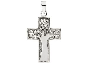 4061861116596 - Kreuz-Anhänger JOBO Anhänger Kreuz mit Baum Schmuckanhänger Gr Silber 925 (Sterlingsilber) silberfarben (silber 925) Damen 925 Silber