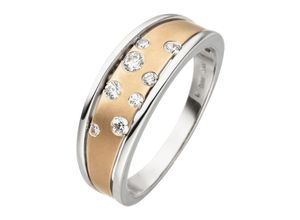 4061861117920 - Goldring JOBO Fingerringe Gr 60 Roségold 375-Weißgold 375 rosegold (roségold 375) Damen Fingerringe 375 Gold bicolor mit 8 Zirkonia