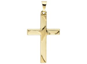 4061861118729 - Kreuz-Anhänger JOBO Anhänger Kreuz Schmuckanhänger Gr Gelbgold 375 gelb (gelbgold 375) Damen Anhänger 375 Gold