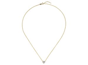 4061861118743 - Collierkettchen JOBO Herz Halsketten Gr Gelbgold 375 Länge 45 cm gelb (gelbgold 375) Damen Colliers 375 Gold bicolor mit Zirkonia