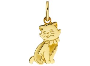 4061861119559 - Ketten-Anhänger JOBO Anhänger Katze Schmuckanhänger Gr Gelbgold 333 goldfarben (gelbgold 333) Damen Anhänger 333 Gold