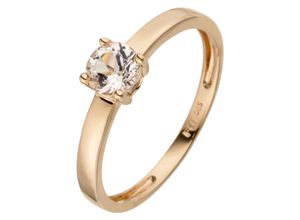 4061861119894 - Goldring JOBO Fingerringe Gr 52 Roségold 585 rosegold (roségold 585) Damen Fingerringe 585 Roségold mit 1 Morganit