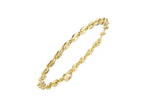 4061861120630 - Goldarmband JOBO Kaffeebohne Armbänder Gr Gelbgold 585 gelb (gelbgold 585) Damen Armbänder Gold 585 21 cm