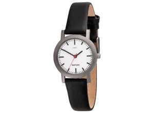 4061861124157 - Titanuhr JOBO Armbanduhren schwarz Damen Quarzuhren mit Lederband