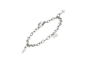 4061861129572 - Silberarmband JOBO Glaube Liebe Hoffnung Armbänder Gr Silber 925 (Sterlingsilber) silberfarben (silber 925) Damen Armbänder Silber 925 16 cm