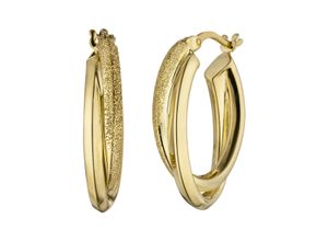 4061861129954 - Paar Creolen JOBO Ohrringe Gr Silber 925 (Sterlingsilber) goldfarben Damen oval 925 Silber vergoldet