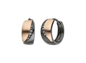 4061861131421 - Paar Creolen JOBO Ohrringe Gr Silber 925 (Sterlingsilber) silberfarben (silber 925) Damen Creolen 925 Silber schwarz bicolor mit 12 Zirkonia 4061861131421 - Paar Creolen JOBO Ohrringe Gr Silber 925 (Sterlingsilber) silberfarben (silber 925) Damen Creolen 925 Silber schwarz bicolor mit 12 Zirkonia