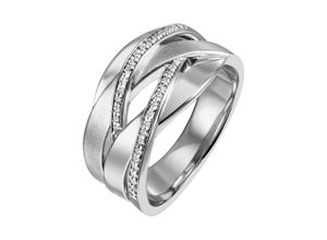 4061861132794 - Fingerring JOBO Fingerringe Gr 54 Silber 925 (Sterlingsilber) silberfarben (silber 925 weiß) Damen Fingerringe breit 925 Silber mit 34 Zirkonia