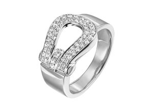 4061861132848 - Fingerring JOBO Fingerringe Gr 52 Silber 925 (Sterlingsilber) silberfarben (silber 925 weiß) Damen Fingerringe 925 Silber mit 55 Zirkonia