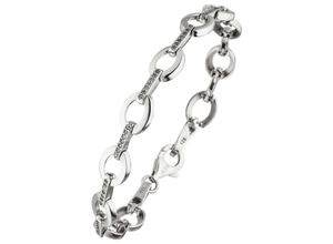 4061861136303 - Armband JOBO Armbänder Gr Silber 925 (Sterlingsilber) silberfarben (silber 925 weiß) Damen Armbänder Silber 925 mit 70 Zirkonia 19 cm