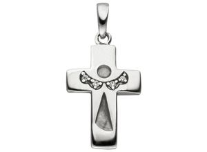 4061861137461 - Ketten-Anhänger JOBO Anhänger Kreuz mit Schutzengel Schmuckanhänger Gr Silber 925 (Sterlingsilber) silberfarben (silber 925 weiß) Damen 925 Silber mit Zirkonia