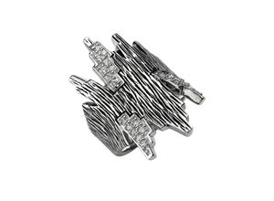 4061861145138 - Fingerring JOBO Fingerringe Gr 54 Silber 925 (Sterlingsilber) silberfarben (silber 925 weiß) Damen Fingerringe 925 Silber geschwärzt mit 24 Zirkonia