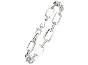 4061861146821 - Armband JOBO Armbänder Gr Silber 925 (Sterlingsilber) silberfarben (silber 925 weiß) Damen Armbänder Silber 925 mit 56 Zirkonia 19 cm