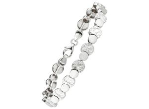 4061861146968 - Armband JOBO Armbänder Gr Silber 925 (Sterlingsilber) silberfarben (silber 925) Damen Armbänder Silber 925 gehämmert 19 cm