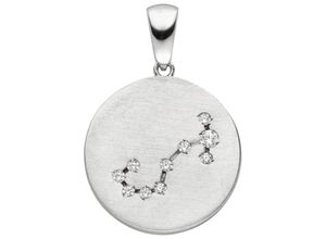 4061861147118 - Sternzeichen-Anhänger JOBO Sternzeichen Skorpion Schmuckanhänger Gr Silber 925 (Sterlingsilber) silberfarben (silber 925 weiß) Damen Anhänger 925 Silber matt mit 10 Zirkonia