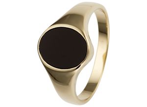 4061861149631 - Fingerring JOBO Fingerringe Gr 54 Gelbgold 585 schwarz (schwarz schwarz) Damen Fingerringe 585 Gold mit Onyx oval