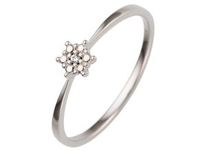 4061861152501 - Fingerring JOBO Fingerringe Gr 50 Weißgold 585-Diamanten weiß (weißgold 585) Damen Diamantringe 585 Weißgold mit Diamant