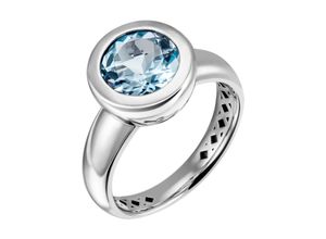 4061861153263 - Fingerring JOBO Fingerringe Gr 50 Silber 925 (Sterlingsilber) silberfarben (silber 925 blau) Damen Fingerringe 925 Silber mit Blautopas