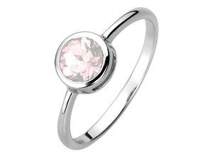 4061861159500 - Fingerring JOBO Fingerringe Gr 50 Silber 925 (Sterlingsilber) silberfarben (silber 925 rosa) Damen 925 Silber mit Rosenquarz