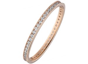 4061861160902 - Fingerring JOBO Fingerringe Gr 50 Roségold 333 rosegold (roségold 333 weiß) Damen Fingerringe schmal 333 Roségold mit Zirkonia rundum