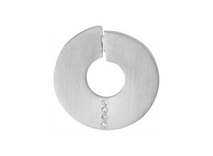 4061861161336 - Ketten-Anhänger JOBO Anhänger rund Schmuckanhänger Gr SI = kleine Einschlüsse Silber 925 (Sterlingsilber)-Diamanten silberfarben (silber 925) Damen Anhänger 925 Silber mit 4 Diamanten