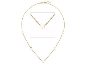 4061861161350 - Collier JOBO Halsketten Gr Gelbgold 375 Länge 43 cm gelb (gelbgold 375) Damen Colliers 375 Gold mit Plättchen