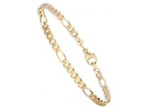 4061861162593 - Armband JOBO Armbänder Gr Gelbgold 333 goldfarben (gelbgold 333) Damen Armbänder Figaroarmband 333 Gold massiv 21 cm